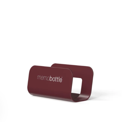 Suporte de garrafa de água vinho com inscrição 'memobottle'