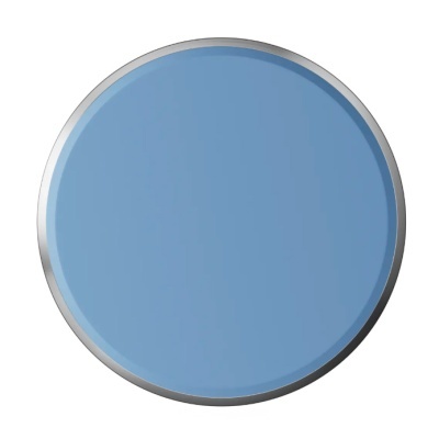 Círculo azul com borda prateada metálica