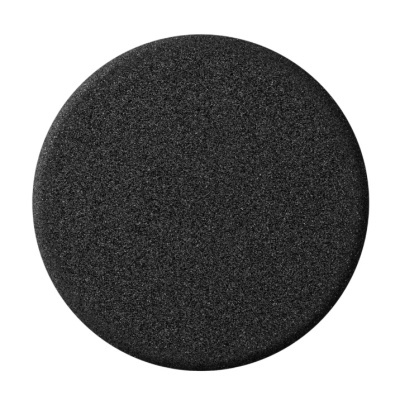 Disco de esponja preta circular com textura porosa