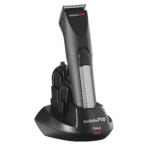 Máquina De Contorno Babyliss Aparelho de cortar cabelo BaByliss PRO preto em suporte de carregamento