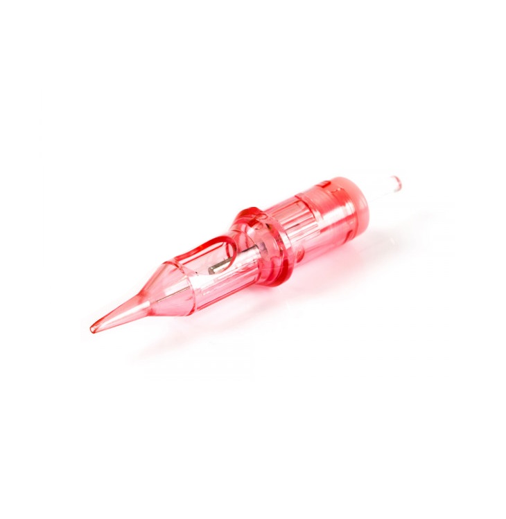 Cartuchos Easy Click 18mm/1RLLT 20 und Optima Cartucho de agulha para tatuagem vermelho translúcido