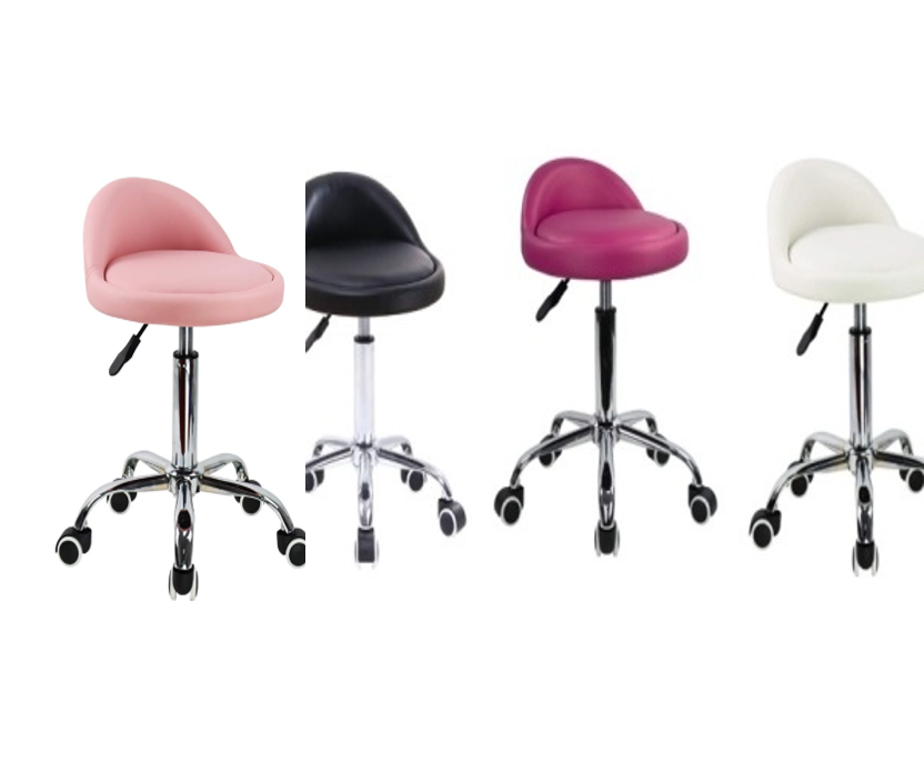 Cadeira Giratória Star Quatro bancos de escritório coloridos com base cromada