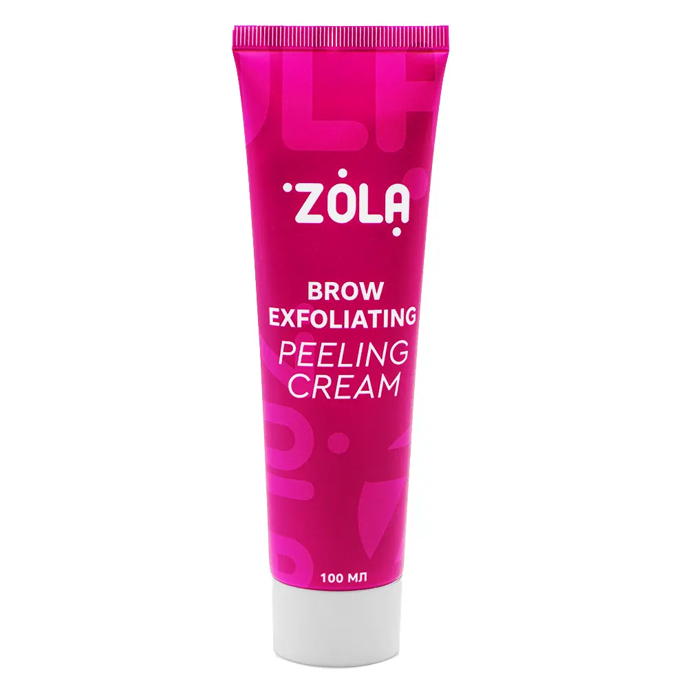 ZOLA Brow Peeling Cream 100 ml - Esfoliação de Sobrancelhas Tubo rosa de creme esfoliante para sobrancelhas da marca ZOLA