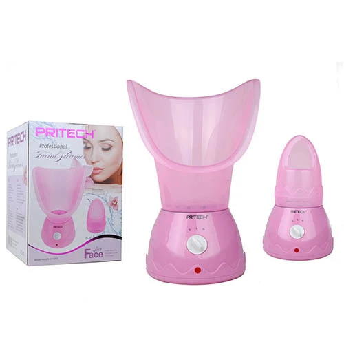 🌸 Vaporizador Sauna Facial a Vapor Conjunto vaporizador facial rosa PRITECH com embalagem