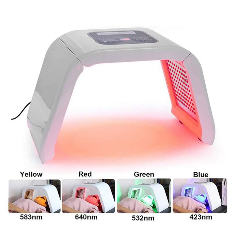 Máquina Fototerapia PDT Led Light Photon 7 cores Dispositivo de luz LED branco com diferentes cores para terapia