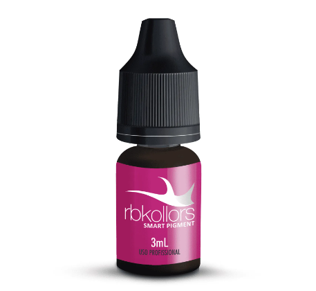 Pigmento Jamblack Orgânico RBKollors 03ml - PRÉ-VENDA Frasco pequeno de pigmento rosa com tampa preta e texto branco