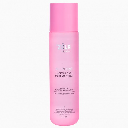 ZOLA Amino Acid Toner - Hidratação e Suavização Facial Frasco rosa de toner hidratante ZOLA SKIN All in One