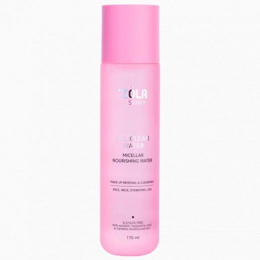 ZOLA All Clear Water - Água Micelar de Limpeza Frasco rosa de água micelar ZOLA SKIN+