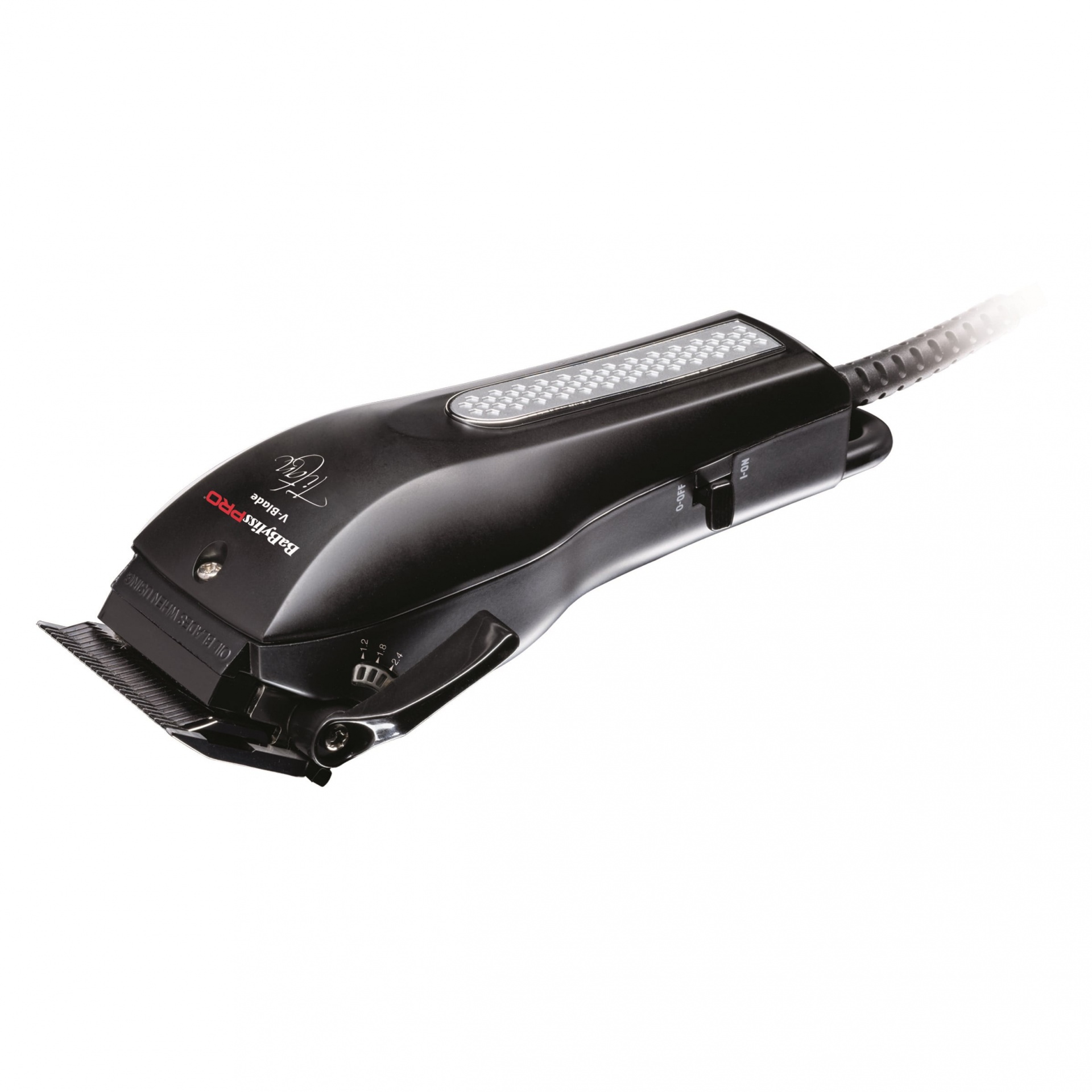 Máquina De Corte Alta Precisão Babyliss V-Blade Precision Máquina de cortar cabelo preta com cabo elétrico e textura antiderrapante