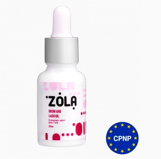 ZOLA Oil - Cuidado de Sobrancelhas e Pestanas Frasco branco com óleo para sobrancelhas e cílios Zola