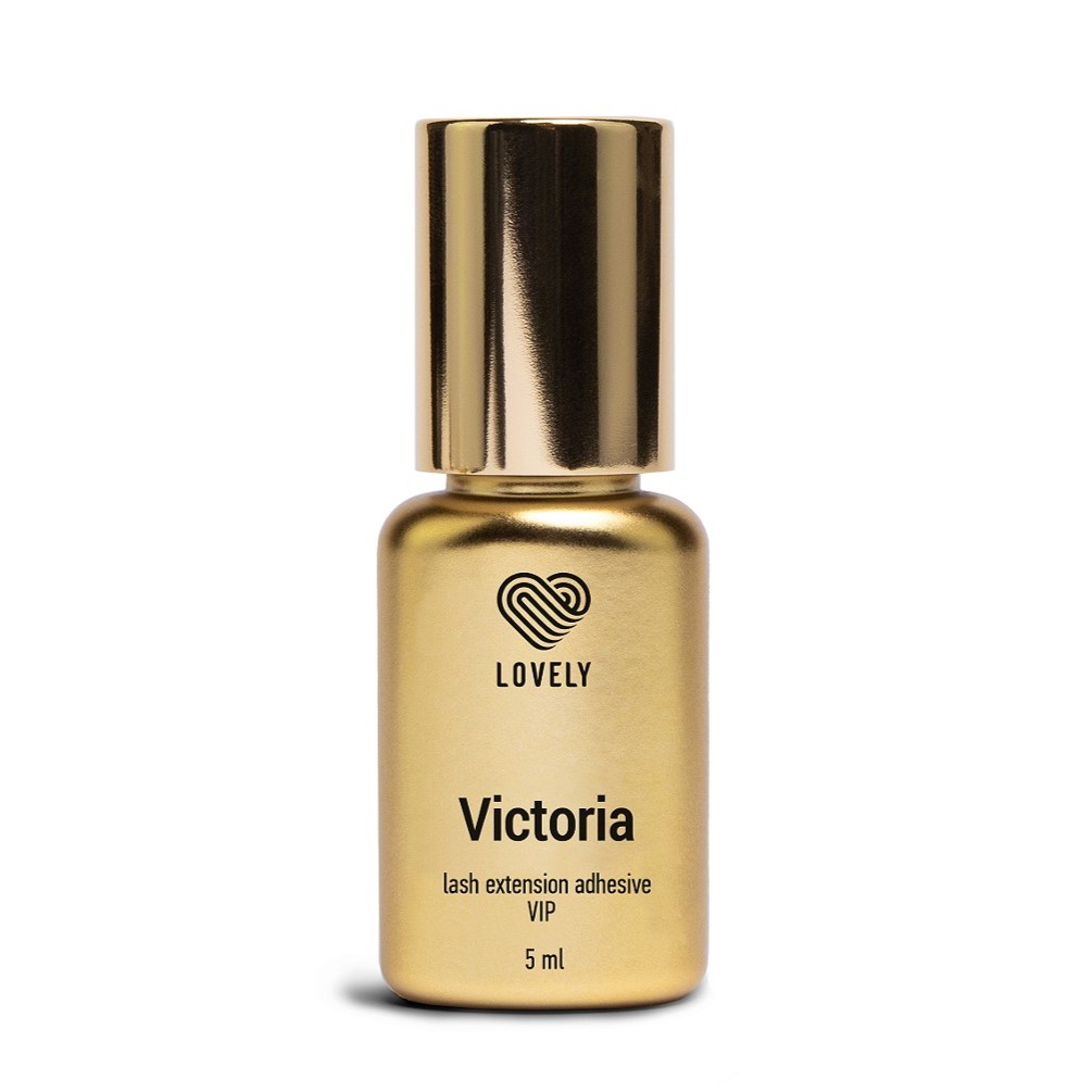 Cola Lovely Victoria 5ml – Resistência Elevada, Secagem em 1s Frasco dourado de cola para extensões de pestanas