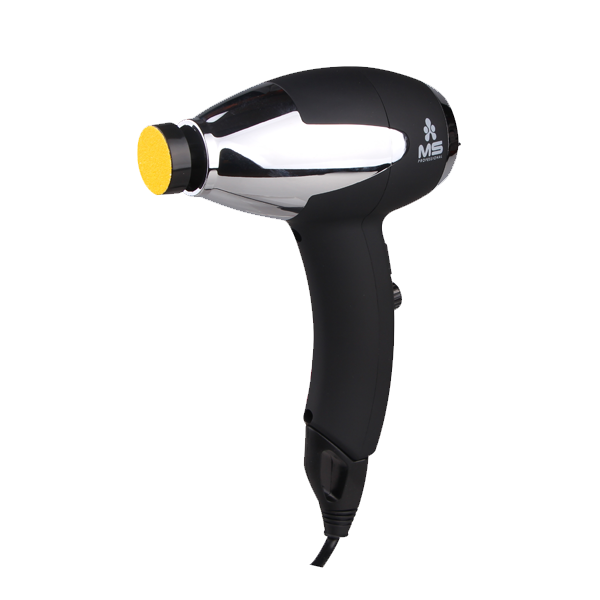 Lixa Calosidades Ms Professional Máquina De Pedicure Secador de cabelo preto e cromado com cúpula amarela