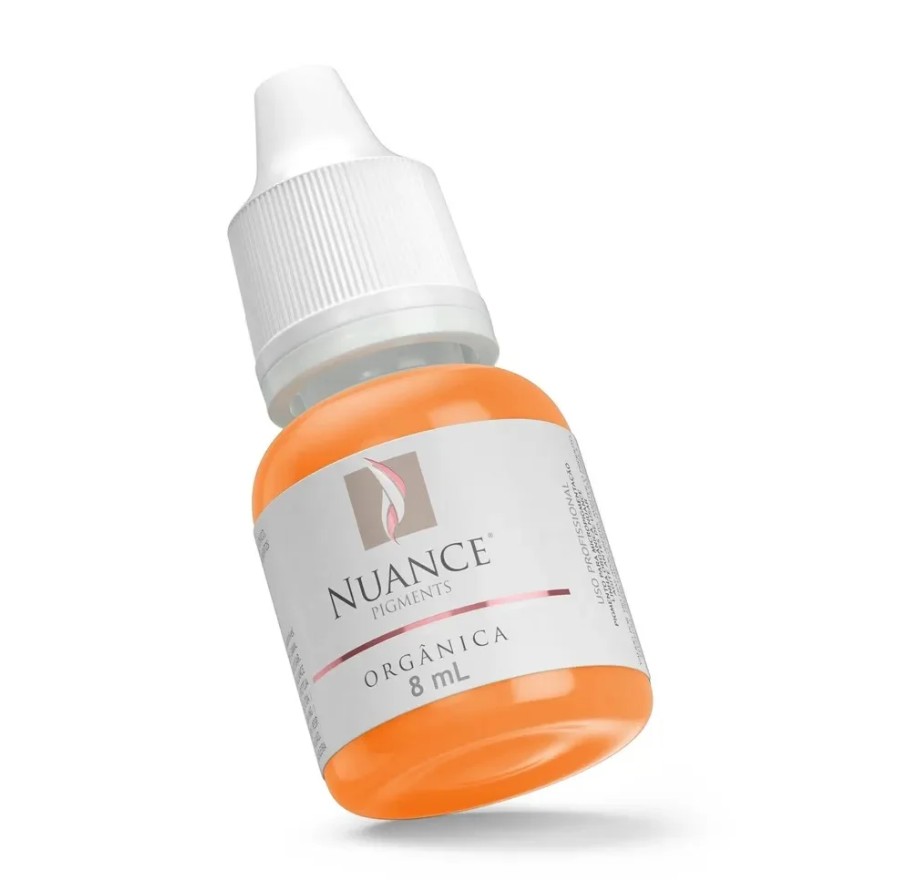 Pigmento Orange Mod - Modificador - 8ml Nuance Frasco de pigmento líquido laranja NUANCE PIGMENTS 8 mL com tampa branca