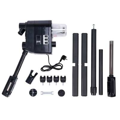 Conjunto de motor e acessórios pretos para tenda motorizada