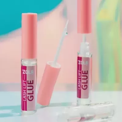 Tubos de cola para pestanas ZOLA Lash Lift Glue com tampas rosas