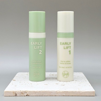 Kit Early Lift Korean Lash Lift Passo 1 e Passo 2 da Early Shop com Softening Cream e Fixing Cream,