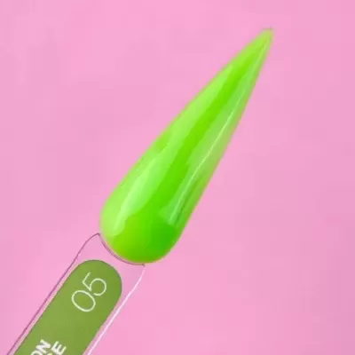 Pincel de unha verde neon com etiqueta NEON BASE 05