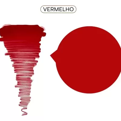 Amostras de cor vermelho com textura em camadas e preenchimento sólido