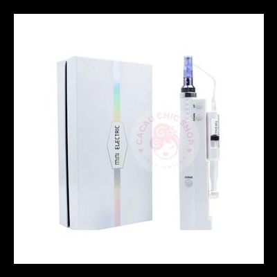 Kit de caneta elétrica para cuidados da pele com embalagem branca.