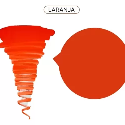 duas amostras da cor laranja em fundo branco