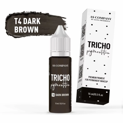 Pigmento TRICHO T4 Dark Brown para maquilhagem permanente