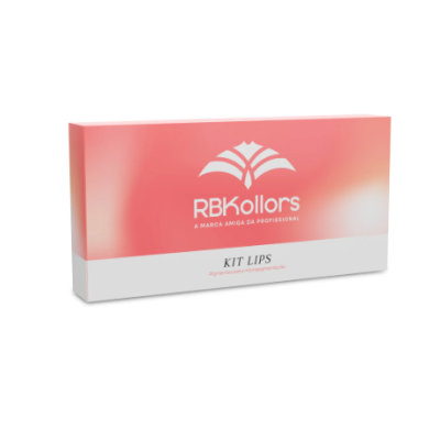 Embalagem RBKollors Kit Lips pigmentos para micropigmentação em tons de rosa e branco