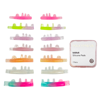 Pads de silicone coloridos MAXYMOVA MIMI com embalagem
