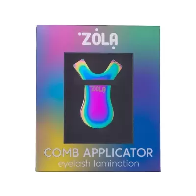 Caixa com aplicador pente holográfico para laminação de pestanas ZOLA