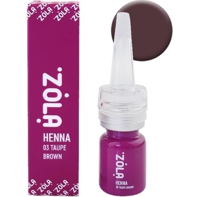 Frasco e embalagem de hennna Zola 03 Taupe Brown