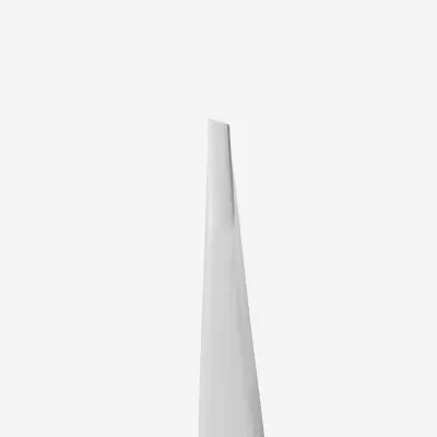 Objeto branco fino e comprido com ponta achatada