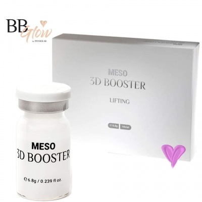 frasco e caixa branca de MESO 3D BOOSTER LIFTING para cuidado da pele