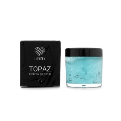 Gel Scrub Topaz Lovely 20g gel esfoliante profissional para preparação de sobrancelhas antes da henn