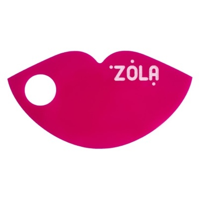 Objeto rosa em forma de lábios com texto ZÓLA