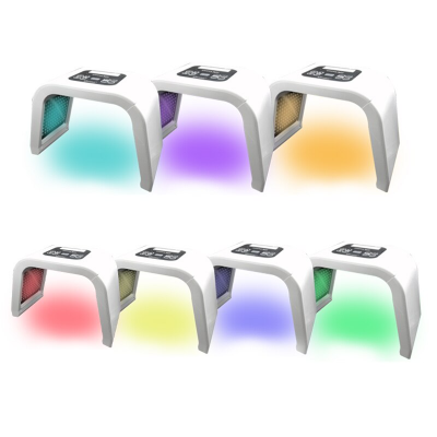 Lâmpadas de cura para unhas coloridas em fundo branco