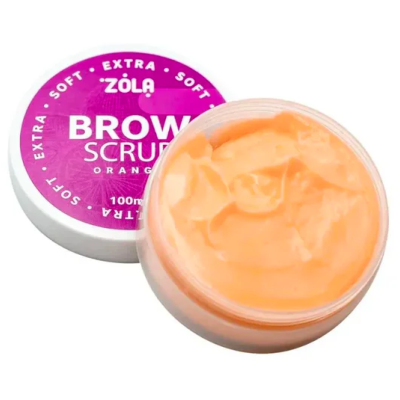 Creme esfoliante para sobrancelhas Zola em embalagem branca com tampa roxa