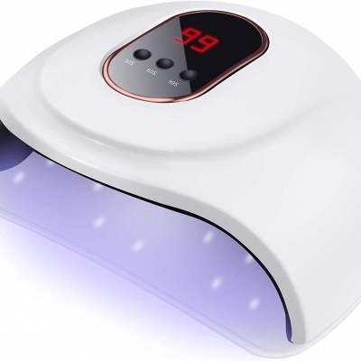Dispositivo branco para secar unhas com luz UV e ecrã digital