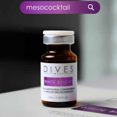 Frasco de suplemento cosmético em vidro castanho com rótulo branco e roxo