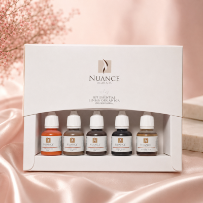 Kit Nuance Pigmentos Sobrancelhas Orgânico com Orange Mod Luna Shasta Hood e Diluente para PMU