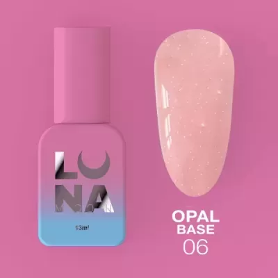 Esmalte Luna Opal Base 06 cor rosada brilhante