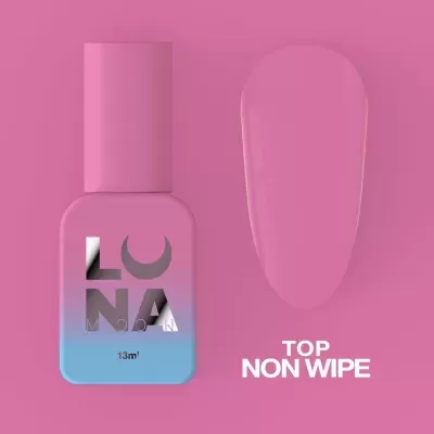Frasco de verniz para unhas azul e rosa com tampa rosa e amostra rosa brilhante