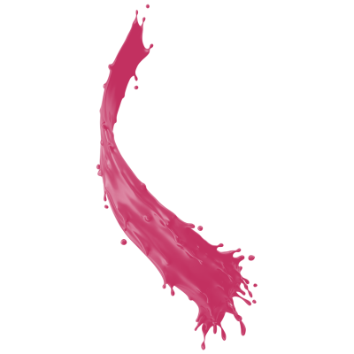Tinta rosa vibrante em movimento curvo