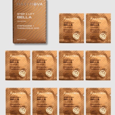 Pacotes bronze Maxymova Step 1 Lift Bella Collection cosmético individuais
