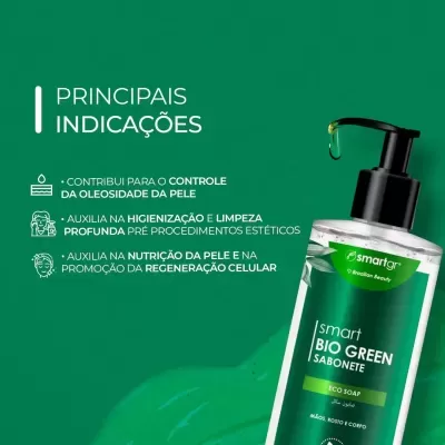 Gel de Limpeza Bio Green 200ml Smart GR - higienização profissional com tecnologia Bio Green