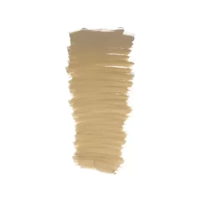 Traço de tinta líquida bege clara em pinceladas sobre fundo branco