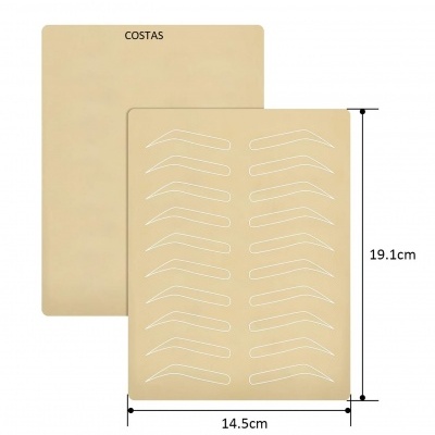 Duas placas retangulares bege com desenhos e medidas visíveis