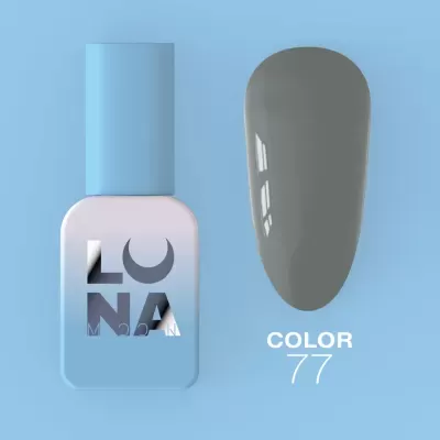 Verniz de unhas azul claro e amostra de cor cinza fosco.