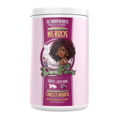 Pote rosa claro com ativador de cachos Dona Flora para cabelos cacheados