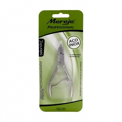 Alicate profissional em aço inox embalado em cartão verde