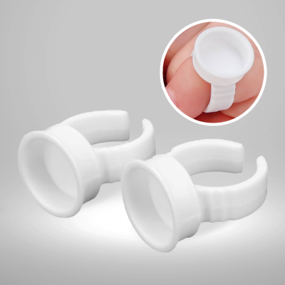 Anéis brancos de silicone ajustáveis com copa circular