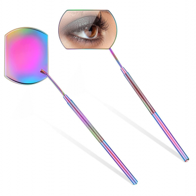 Espelho hexagonal colorido para extensão de pestanas